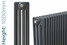 NF4-A-1000-TH - Infinity Anthracite 4 Column Radiator 22 Sections H1000mm X W1036mm NF4-A-1000-TH - Infinity Anthracite 4 Column Radiator 22 Sections H1000mm X W1036mm